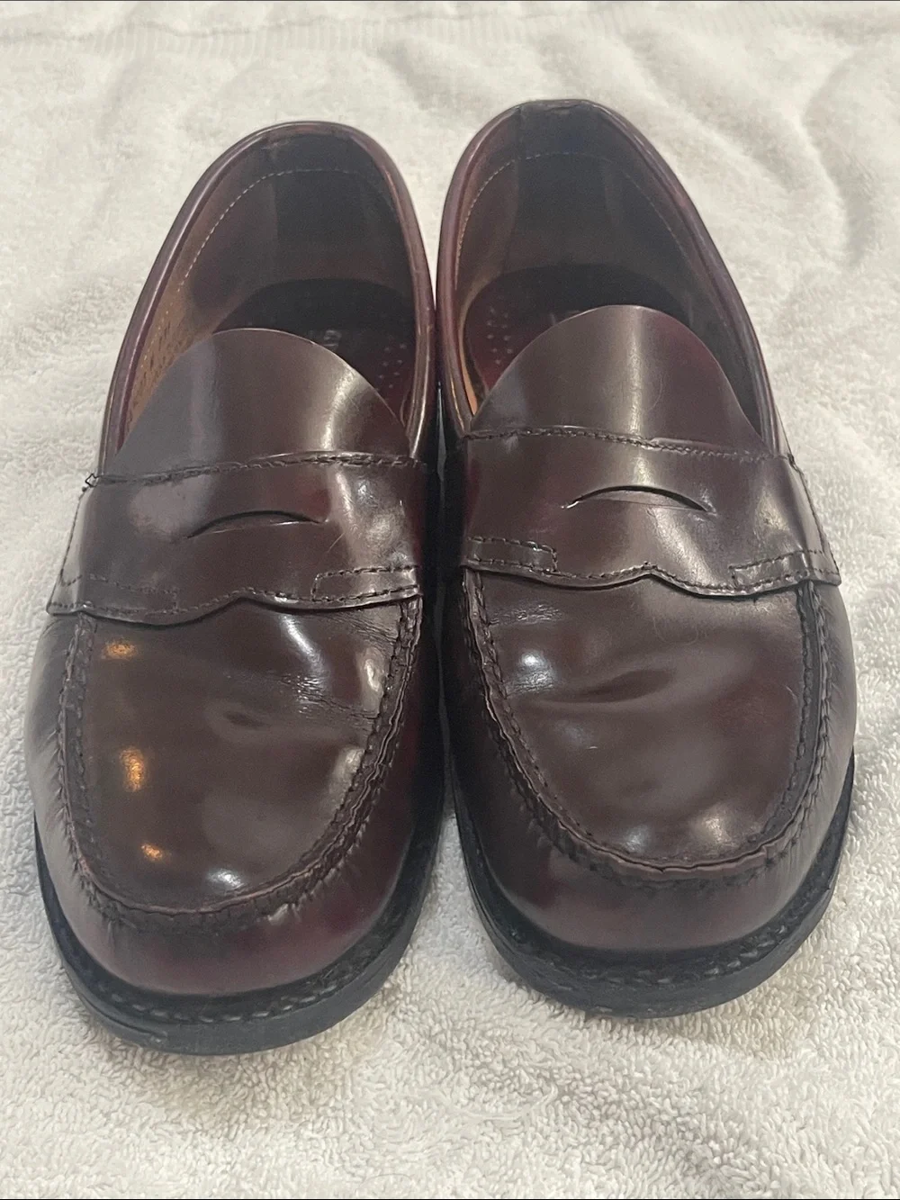 Men’s Leather Penny Loafers in Dark Burgundy